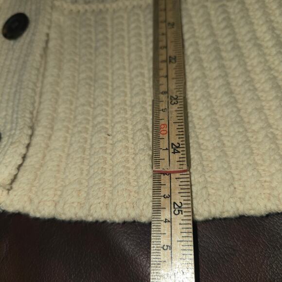 LL Bean Signature Womens Medium Cardigan Sweater Floral Knit Cottagecore Artsy - Picture 6 of 10